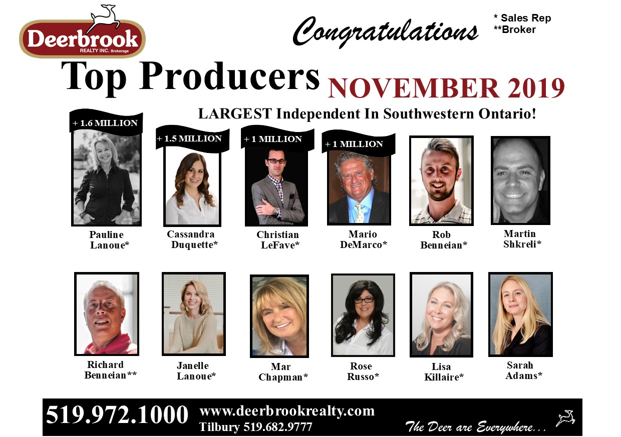 Top Producer for November 2019